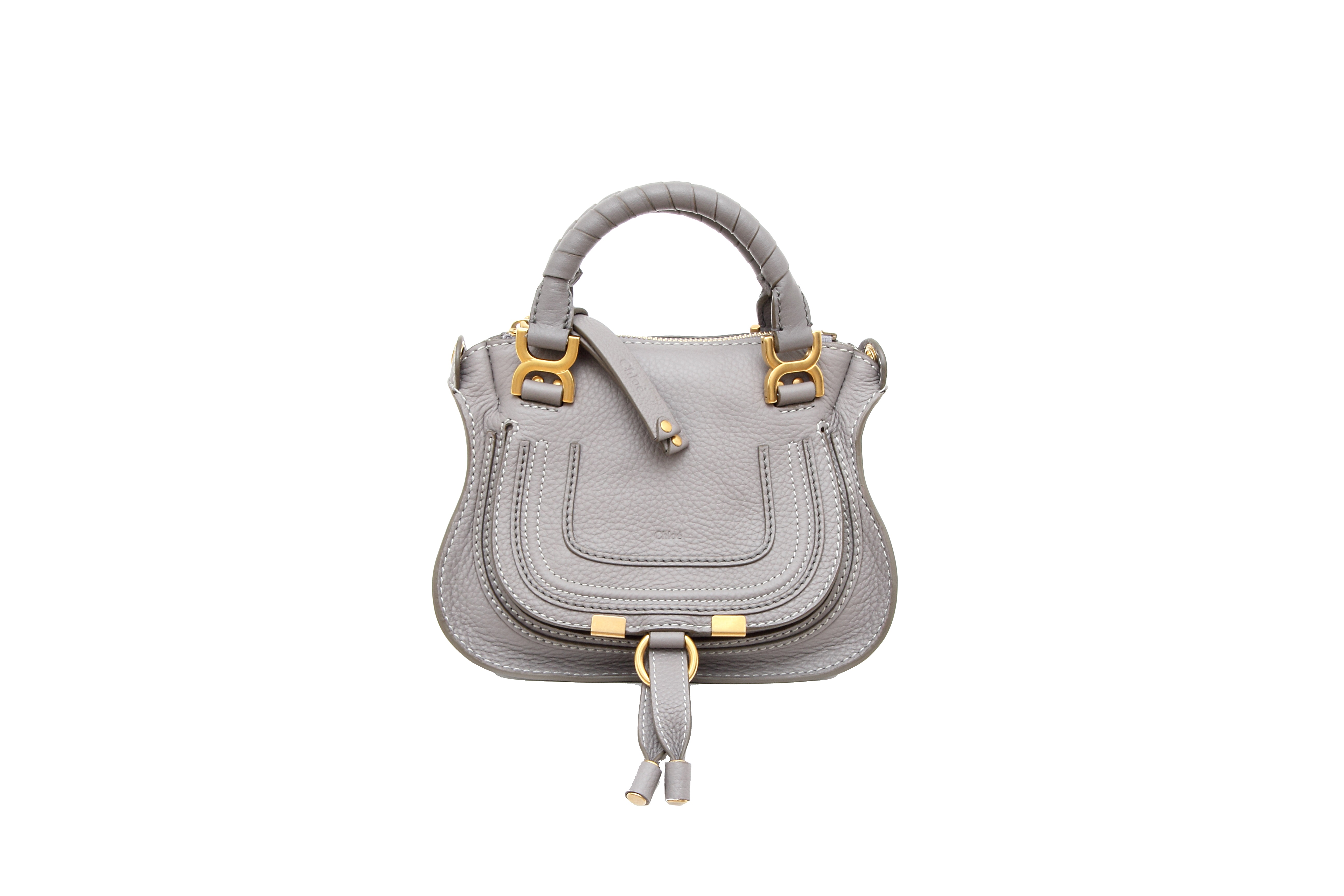 Chloé Marcie灰色迷你肩背手提包。NT$$42,900（Chloé提供）