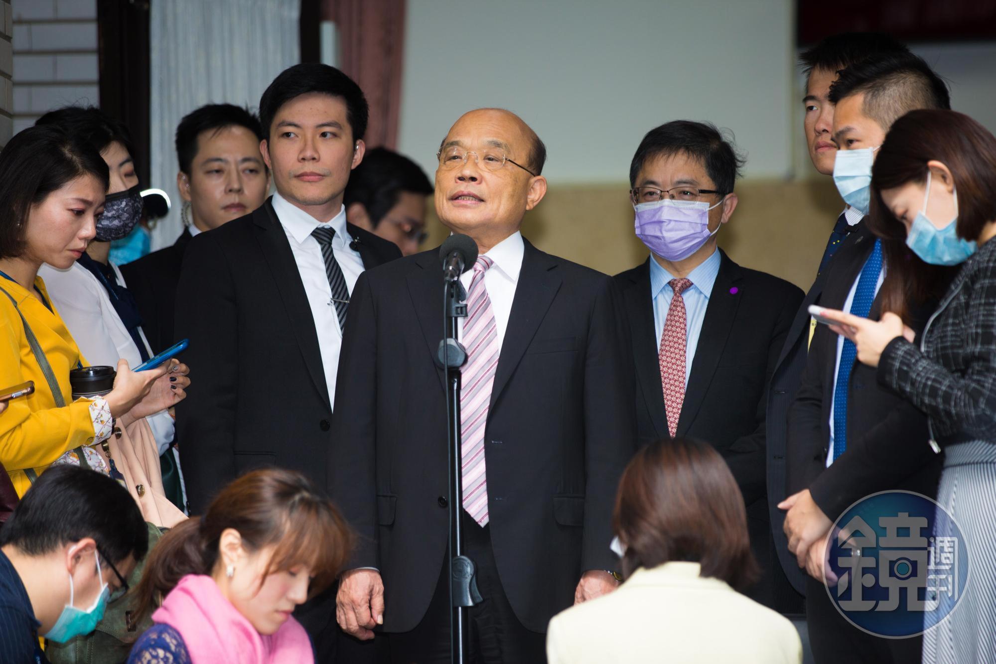 蘇貞昌第七度遭國民黨立委杯葛,蘇批評藍委坐領高薪卻不工作。(本刊資料照)