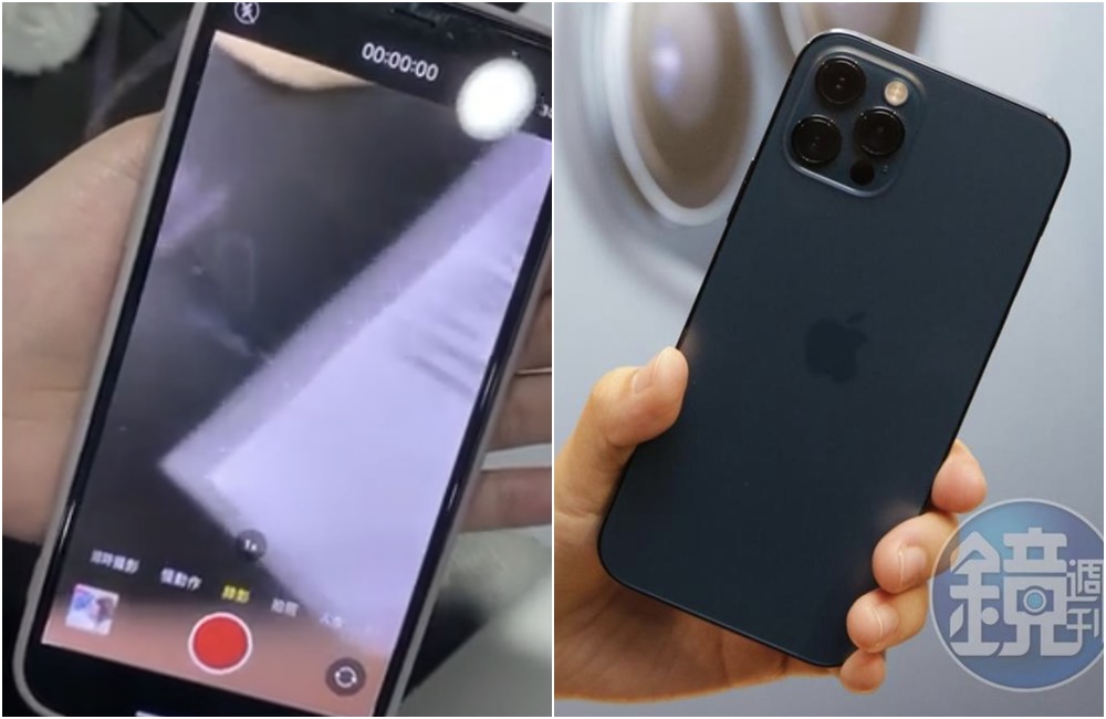 網友開箱新機「iPhone12」狂震，嚇壞以為要爆炸。（左圖翻攝自dcard、右圖為本刊資料照）