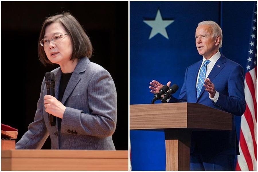 總統蔡英文透過推特,向美國民主黨總統候選人拜登祝賀贏得大選。(翻攝自蔡英文推特、拜登IG)