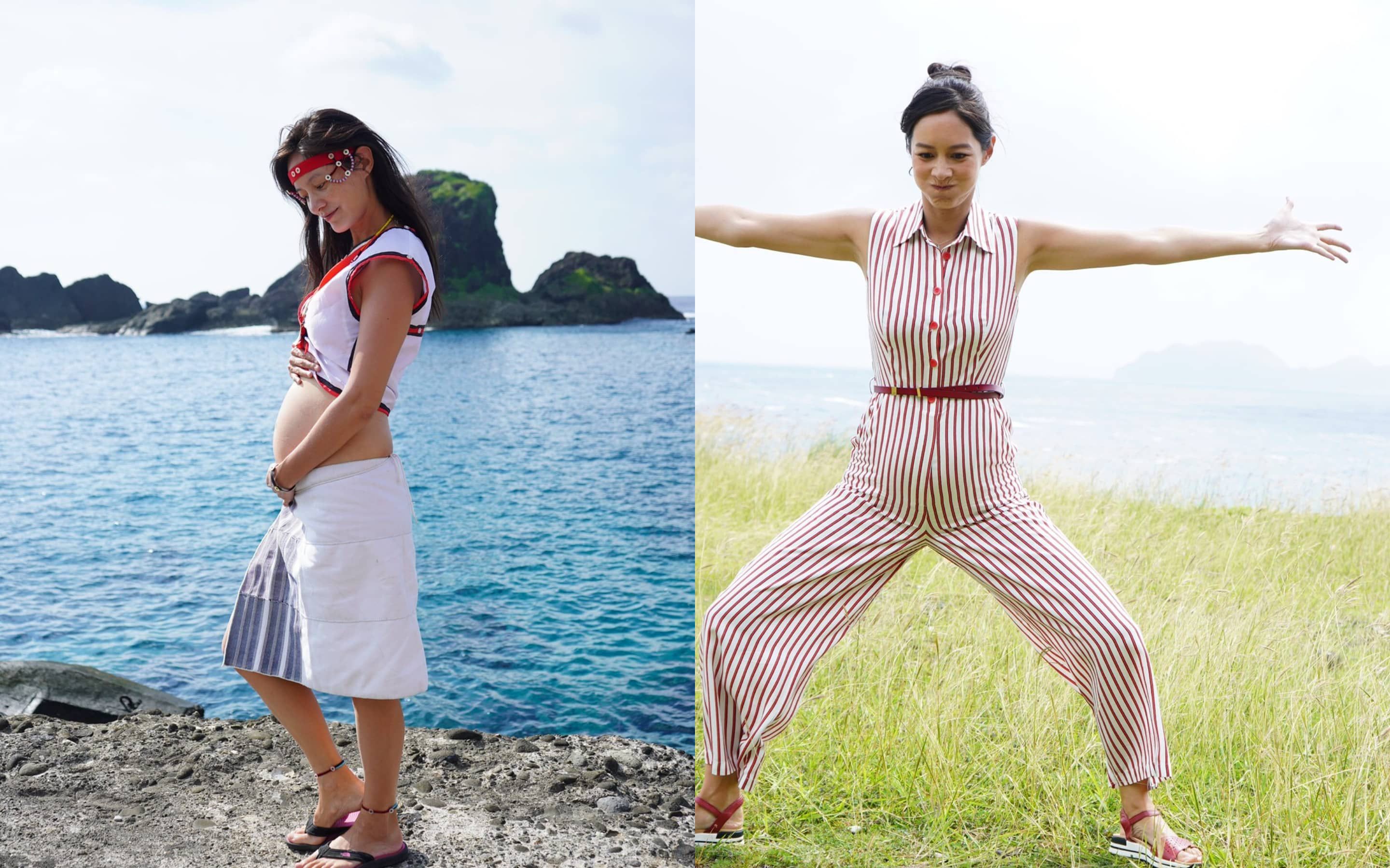 Janet曬孕肚，有點搞笑，很自然。（翻攝自Janet臉書）