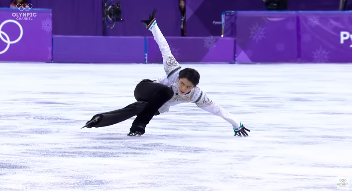 日本花式滑冰選手羽生結弦，曝光自己畢業論文的研究主題是自己的三周半跳躍。（翻攝 Olympic YouTube）