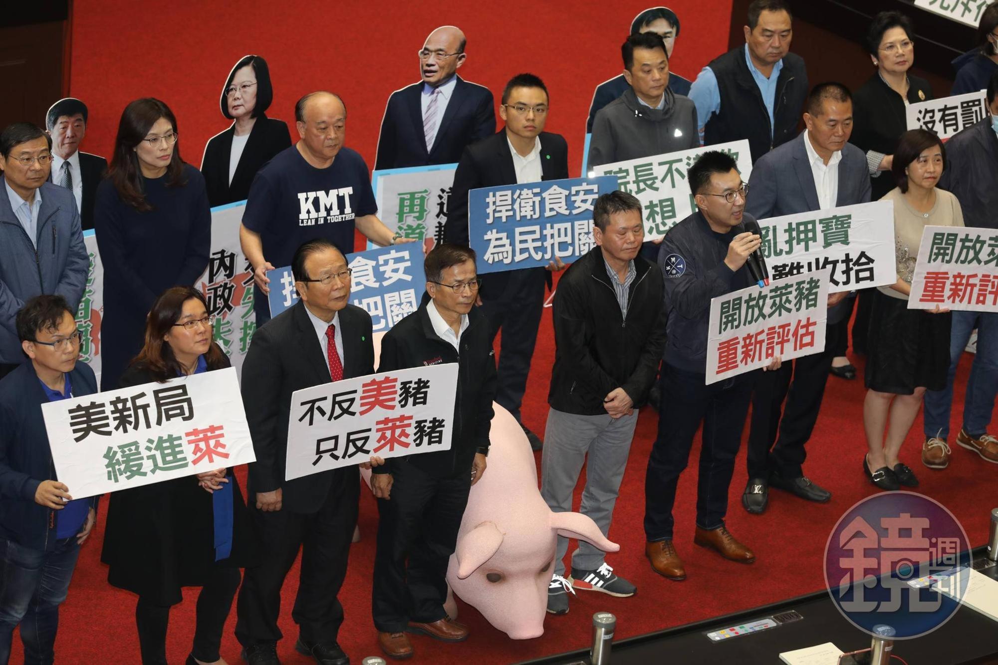 立法院國民黨團為美豬美牛議題杯葛蘇貞昌上台報告;圖為今日立法院情形。