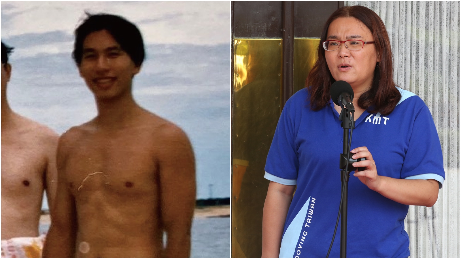 鍾佳濱貼出年輕鮮肉照，讓網友紛紛呼喚陳玉珍（右）。（翻攝自鍾佳濱臉書、本刊資料照）