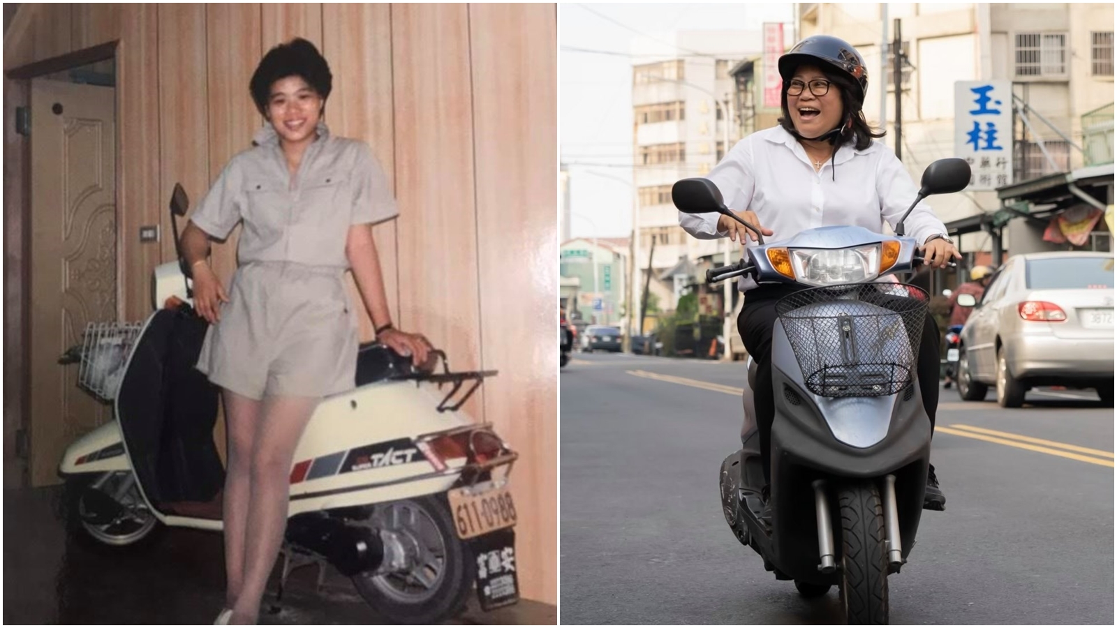 民進黨立委王美惠貼出舊照與現今做比較，直呼「歲月真的是把殺豬刀，怕」。（翻攝自王美惠臉書）