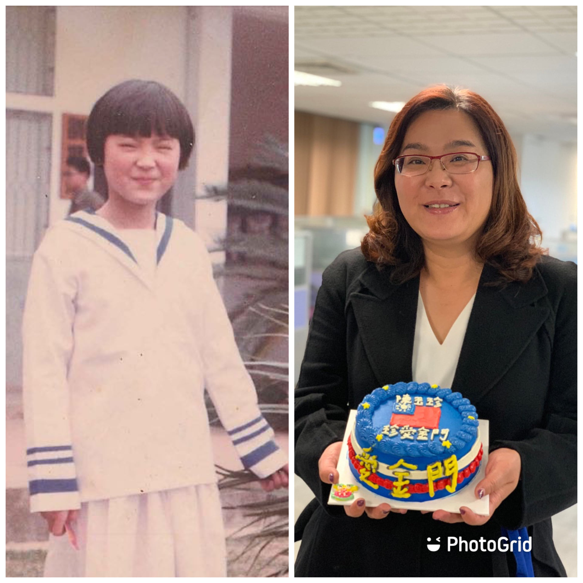 國民黨立委陳玉珍今日也跟上流行,貼出37年前的嫩照,網友大讚「甜姐兒」。(翻攝自陳玉珍臉書)