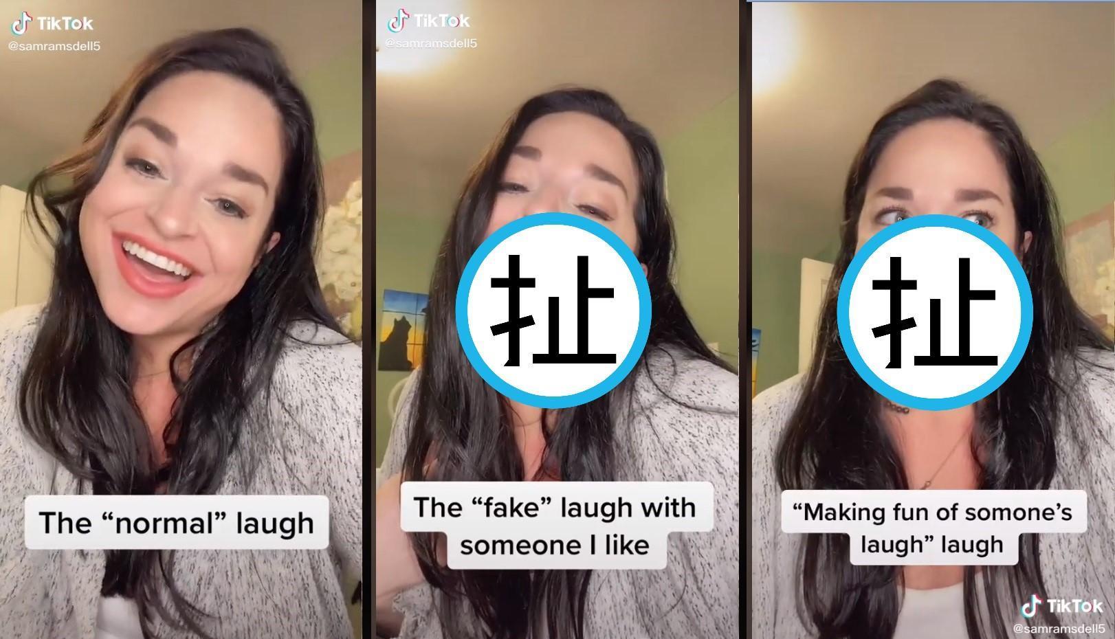 抖音素人以一張不是特效放大的嘴巴走紅。（翻攝自tiktok／samramsdell5）