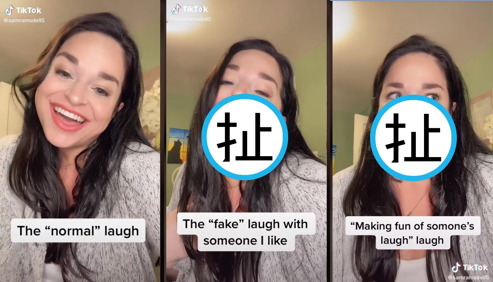 抖音素人以一張不是特效放大的嘴巴走紅。（翻攝自tiktok／samramsdell5）