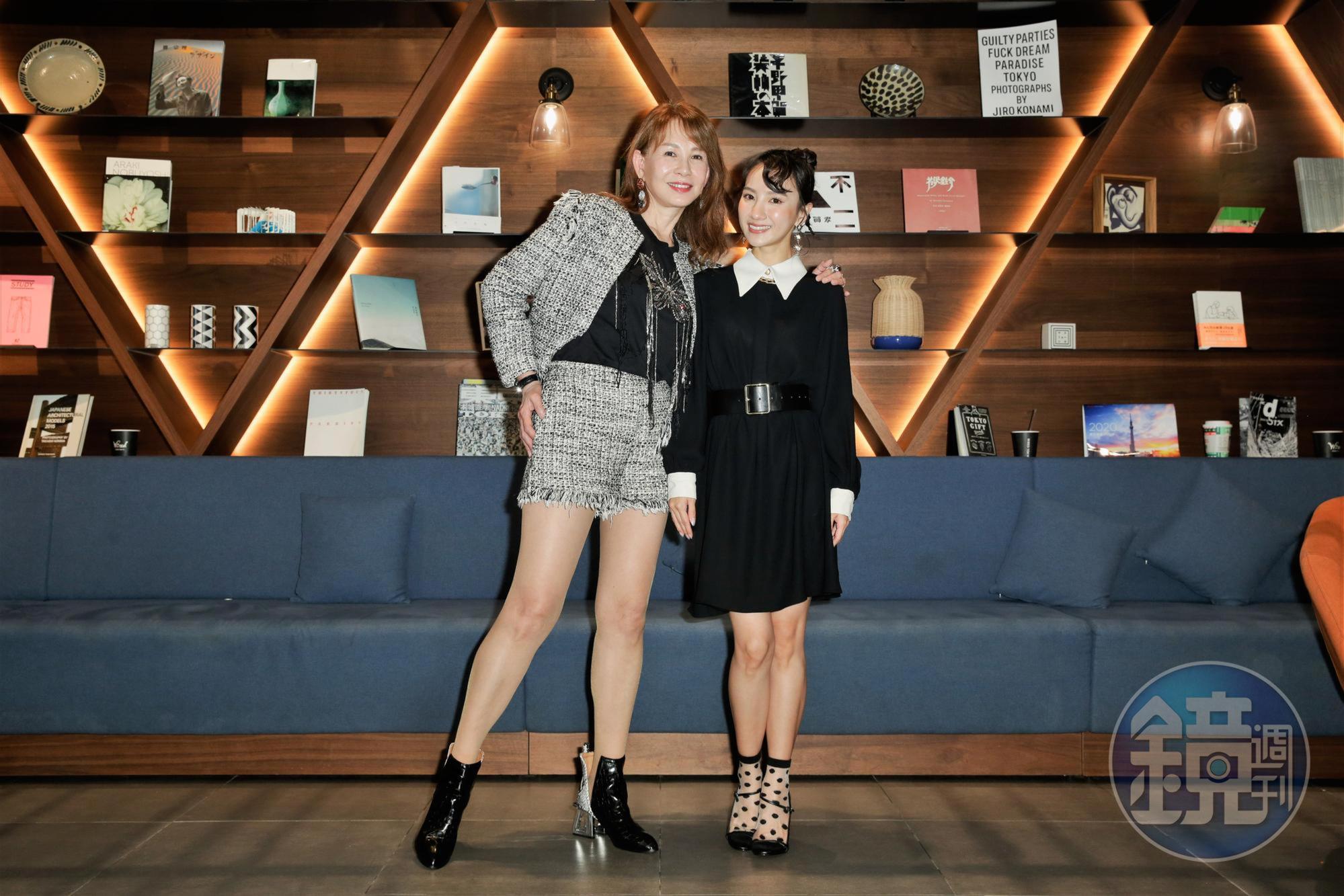周丹薇（左）、張寗（右）在《未來媽媽》飾演對立的婆媳，私底下感情卻情同母女。