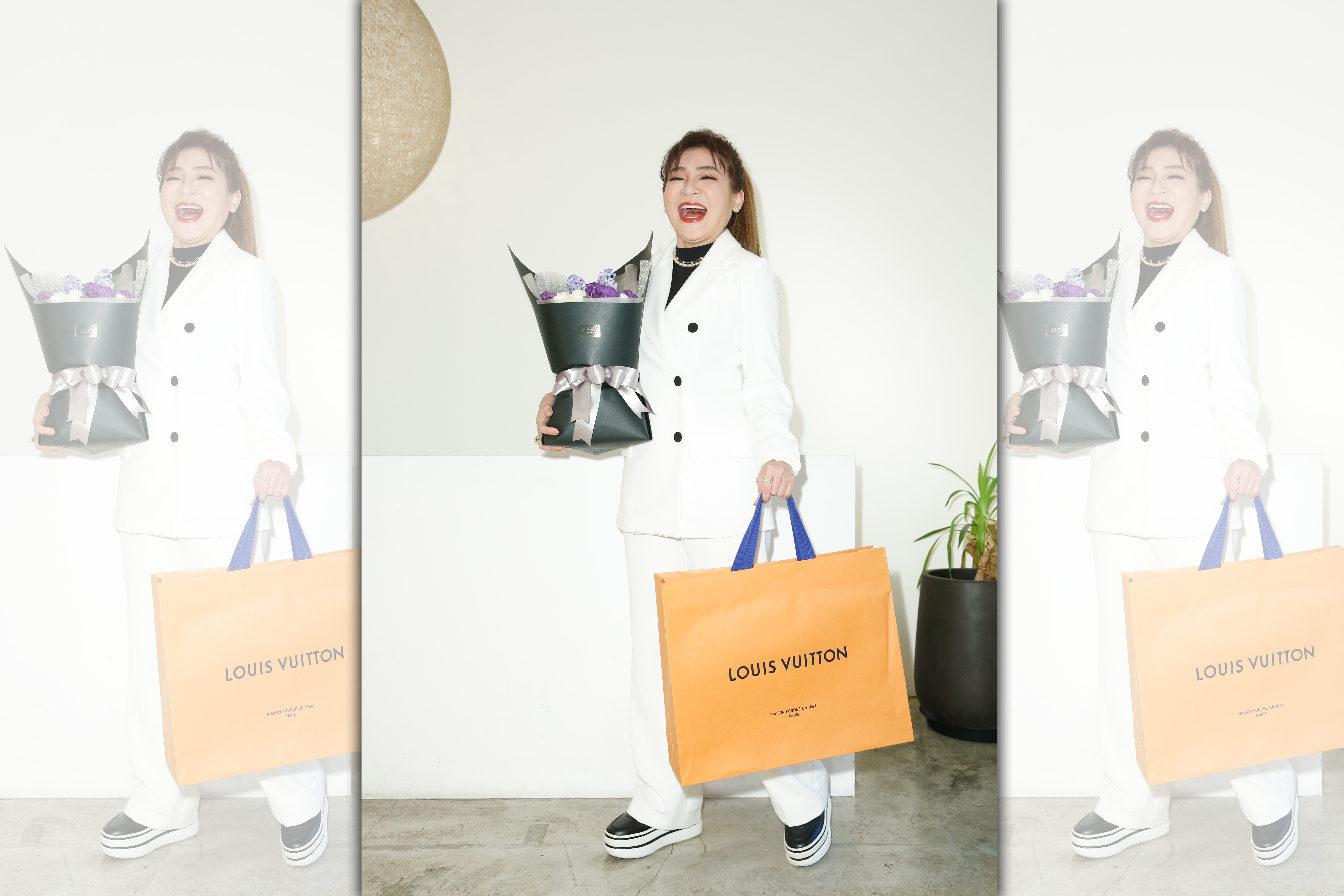 王彩樺對大女兒庭庭受注目，言談之間滿是驕傲。