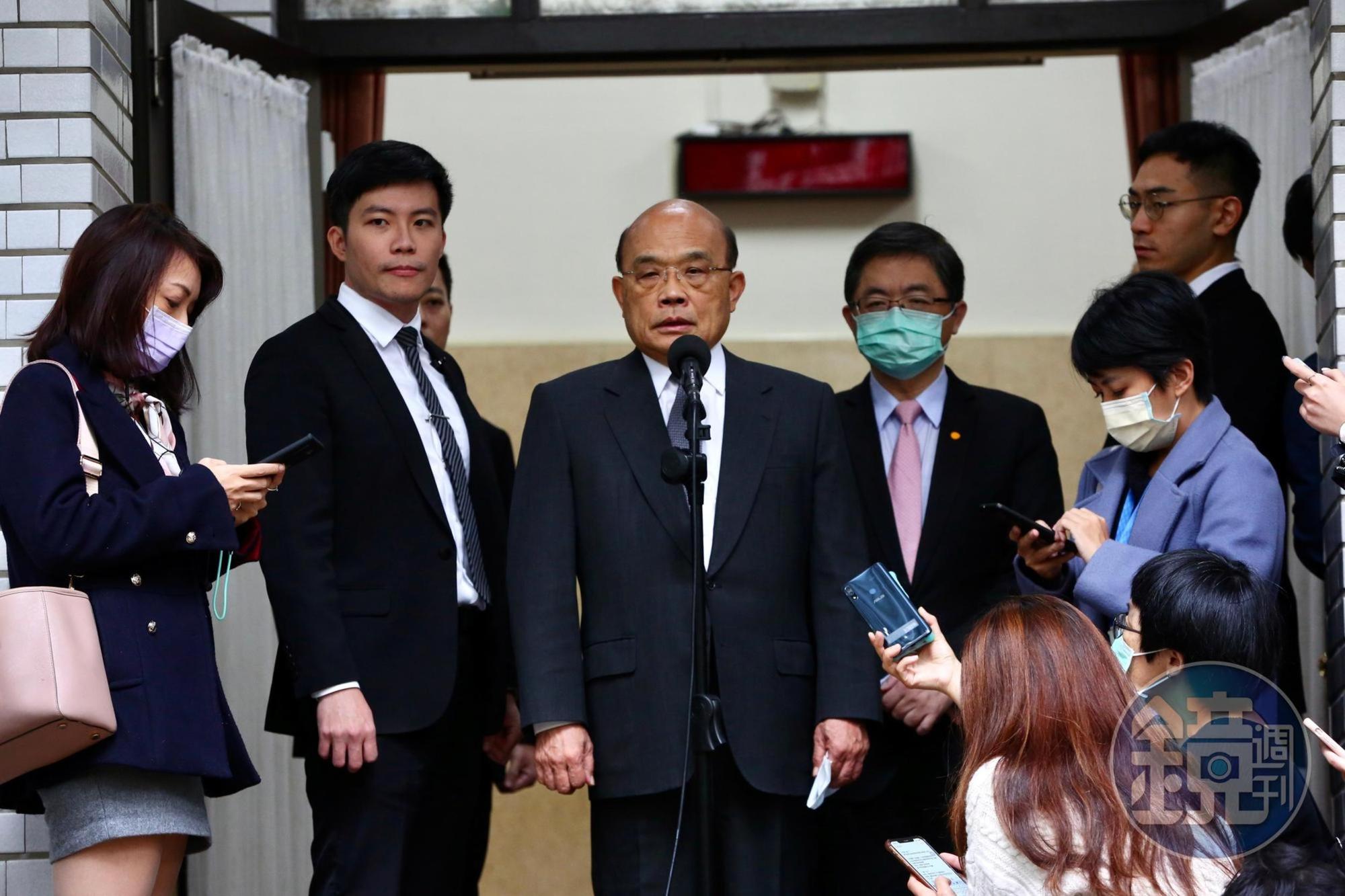 蘇貞昌認為中國蠻橫霸道，連WHO的留言都要管控封鎖，「可見中國實在是沒自信」。