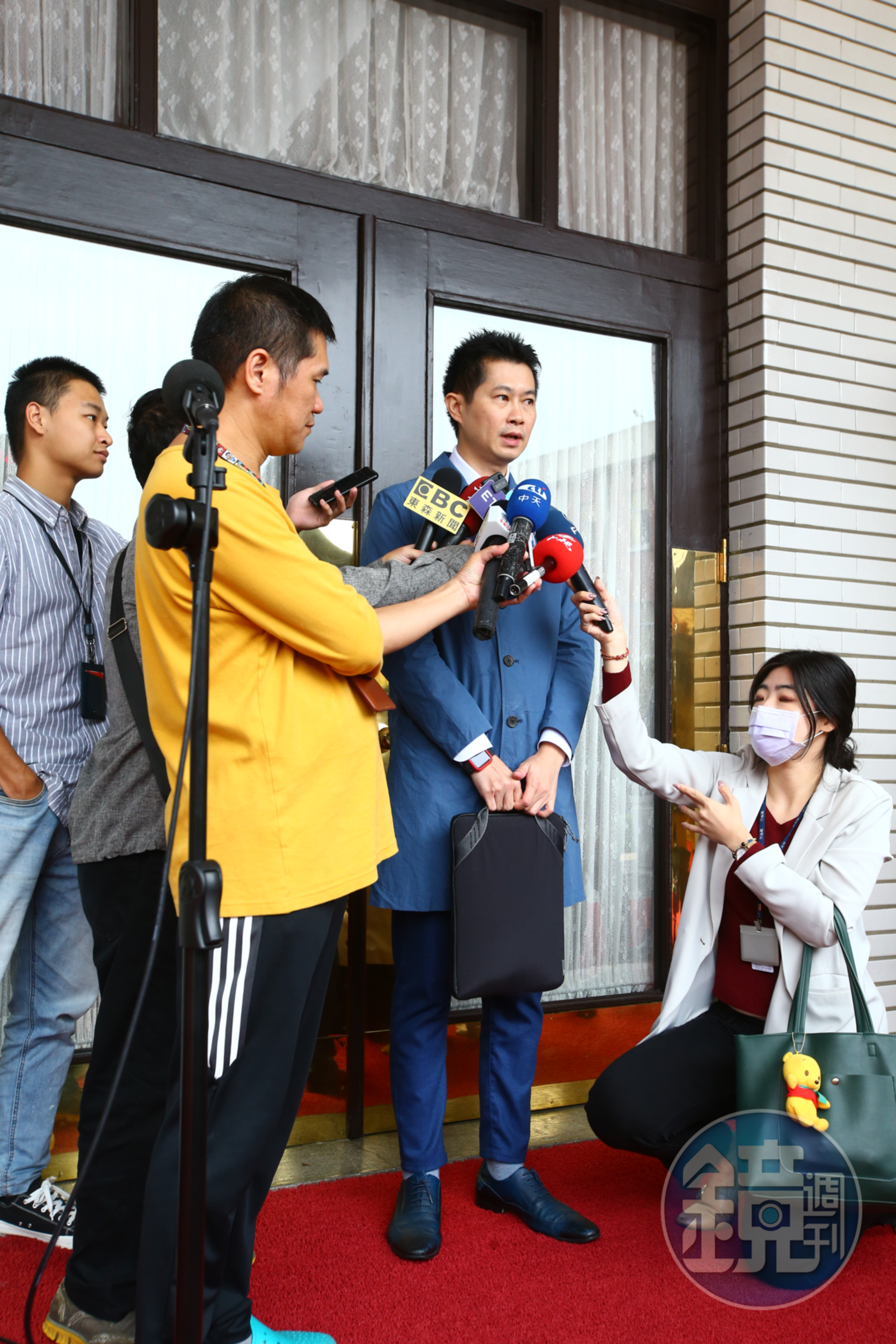 行政院發言人丁怡銘今午受訪。