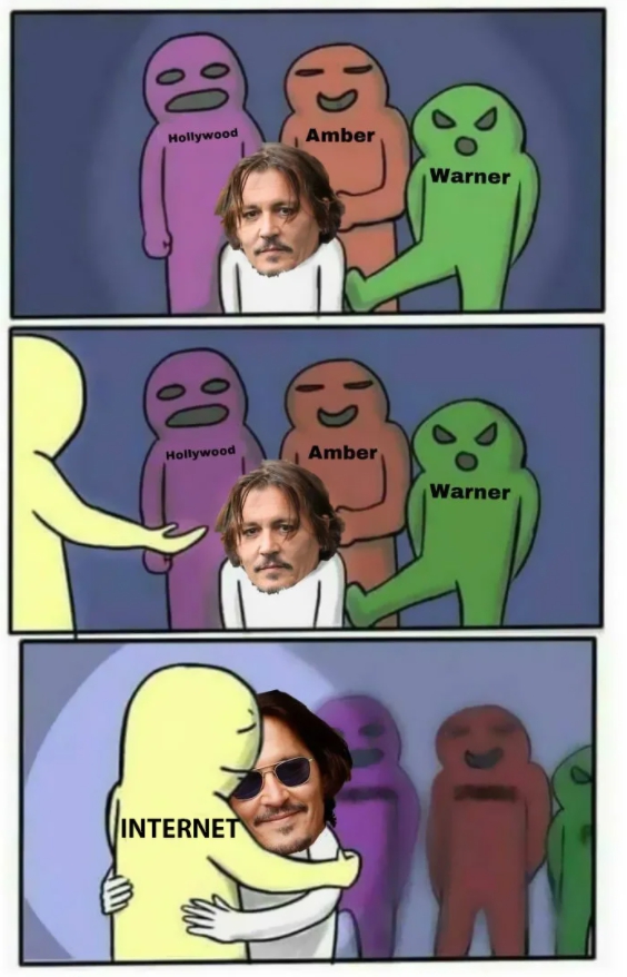 網路上發起「#JusticeforJohnnyDepp」的活動，希望幫強叔討公道。（翻攝自9GAG）