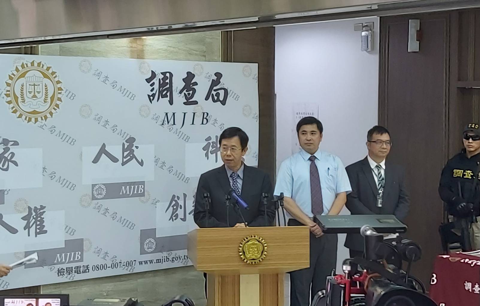 調查局局長呂文忠今主持記者會，宣布和泰國聯手緝獲史上最大宗毒品案。（調查局提供）