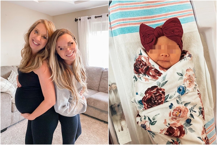 洛克伍德受孕頻頻挫敗，母親勒芙看不下去決定「提肚皮上陣」幫忙生出孫女。（翻攝自ivf.surrogacy.diary IG）