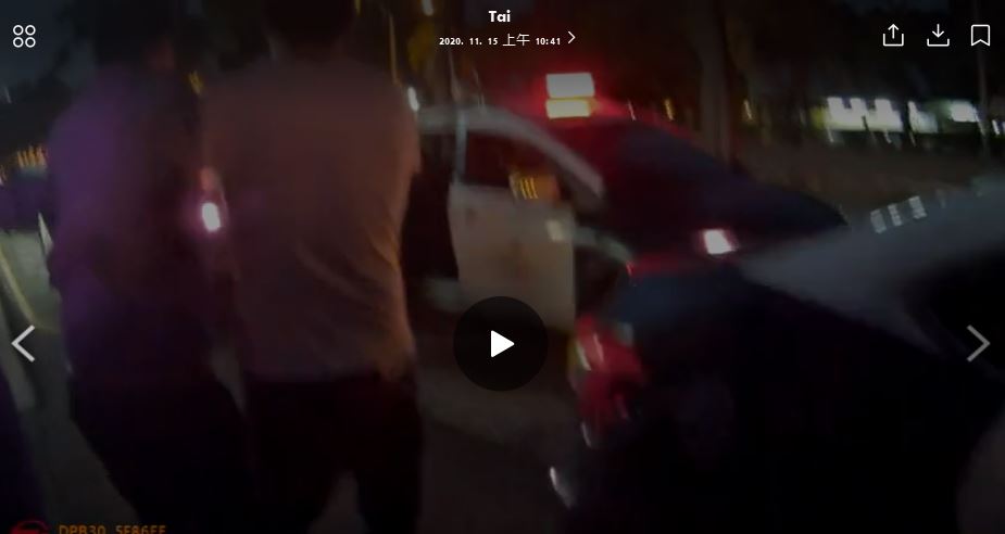 一中街商圈大亂鬥之後，陳姓男子人馬已經鳥獸散，吳男等人被警方帶回派出所偵訊。（讀者提供）