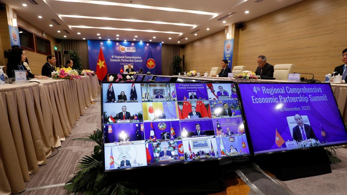 「區域全面經濟夥伴關係協定」（RCEP）正式簽署，恐加速台灣產業外移速度。（翻攝自維基百科）