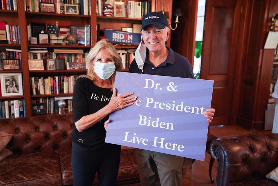 吉兒拜登支持丈夫不遺餘力。（翻攝自Dr. Jill Biden粉絲專頁）
