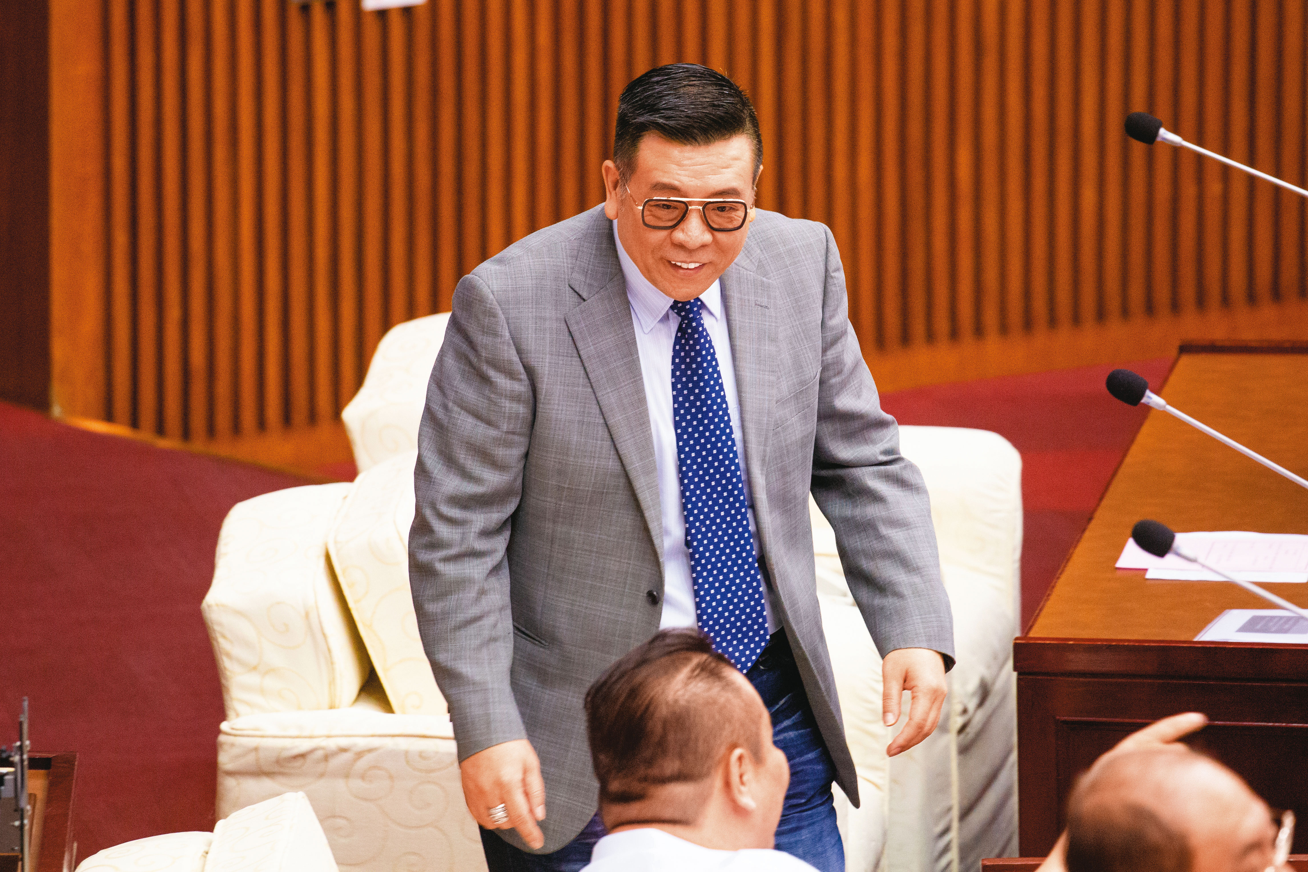 與蔣萬安立委選區重疊的副議長葉林傳(圖),表態有意更上一層樓,爭取下屆議長選舉。