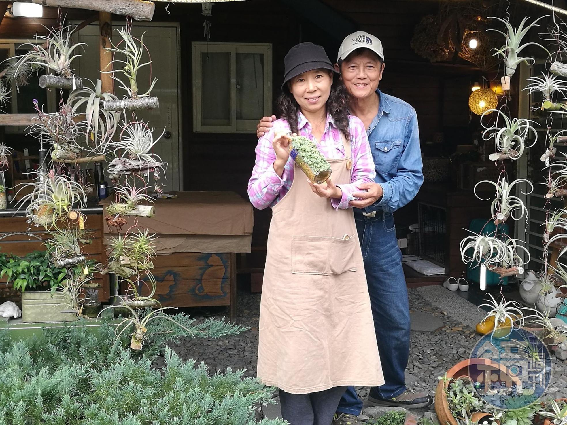 「木渠多肉樂活農場」是女主人黃麗華與先生，花了10年多打造的多肉花園。