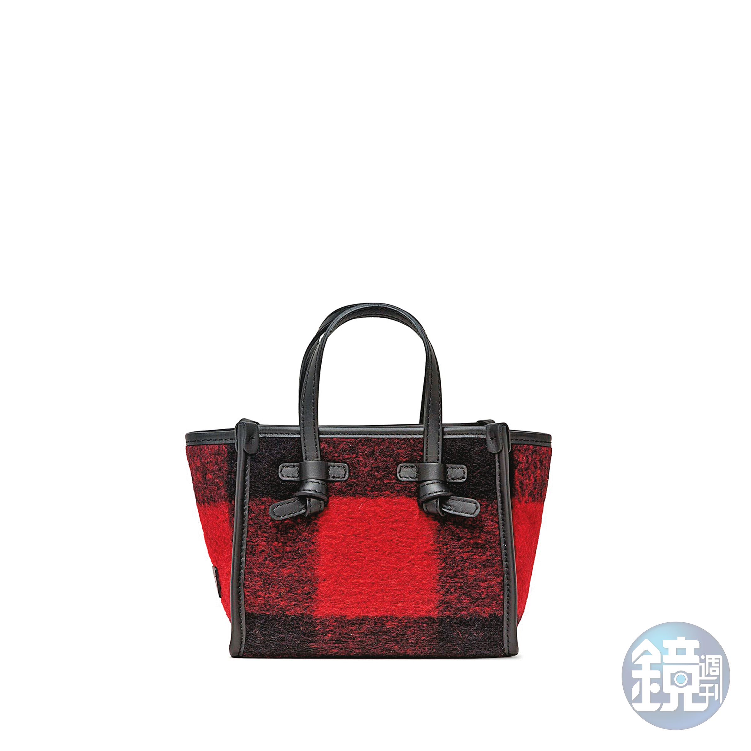 Miss Marcella格紋毛呢迷你托特包NT$7,900。（Gianni Chiarini提供）