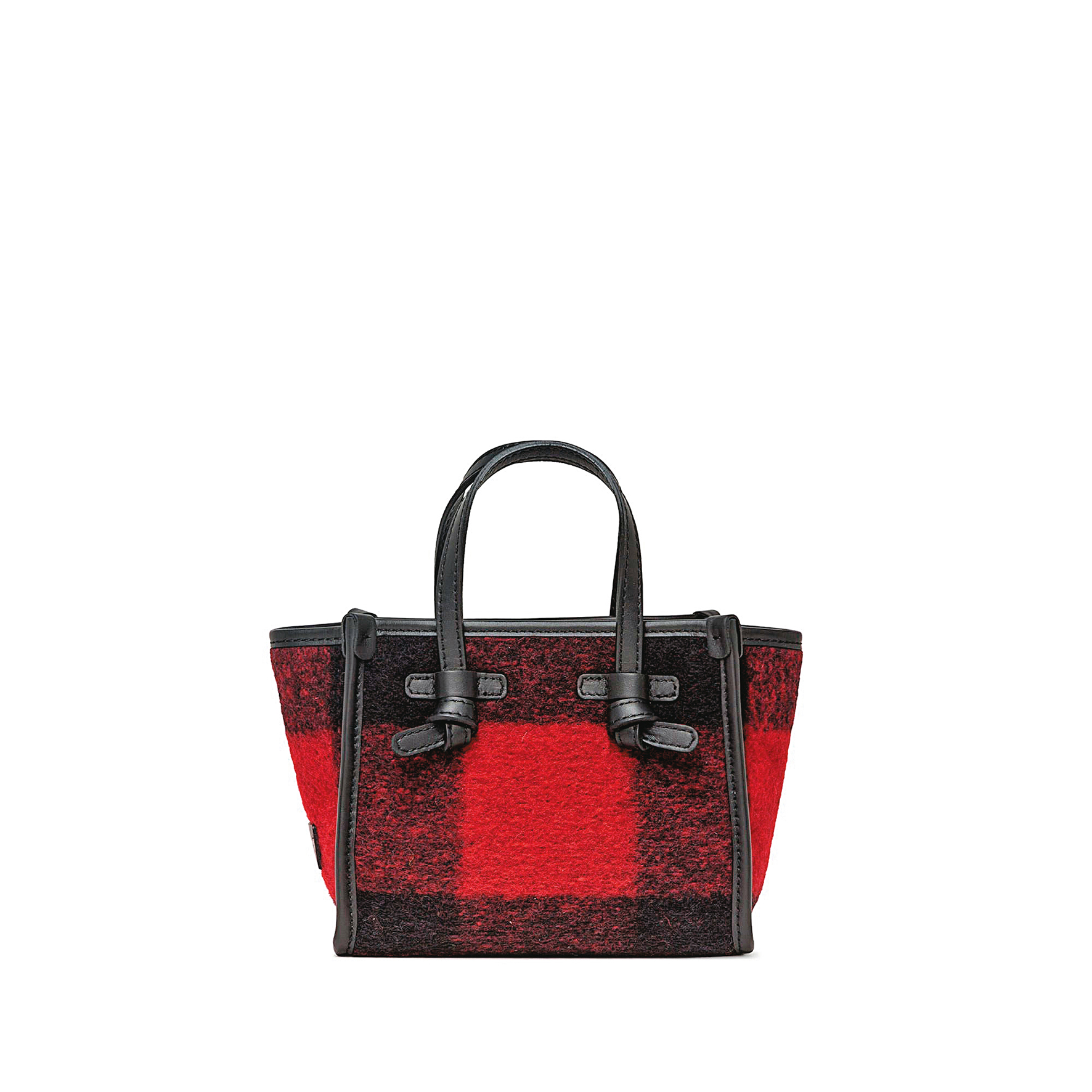 Miss Marcella格紋毛呢迷你托特包NT$7,900。（Gianni Chiarini提供）