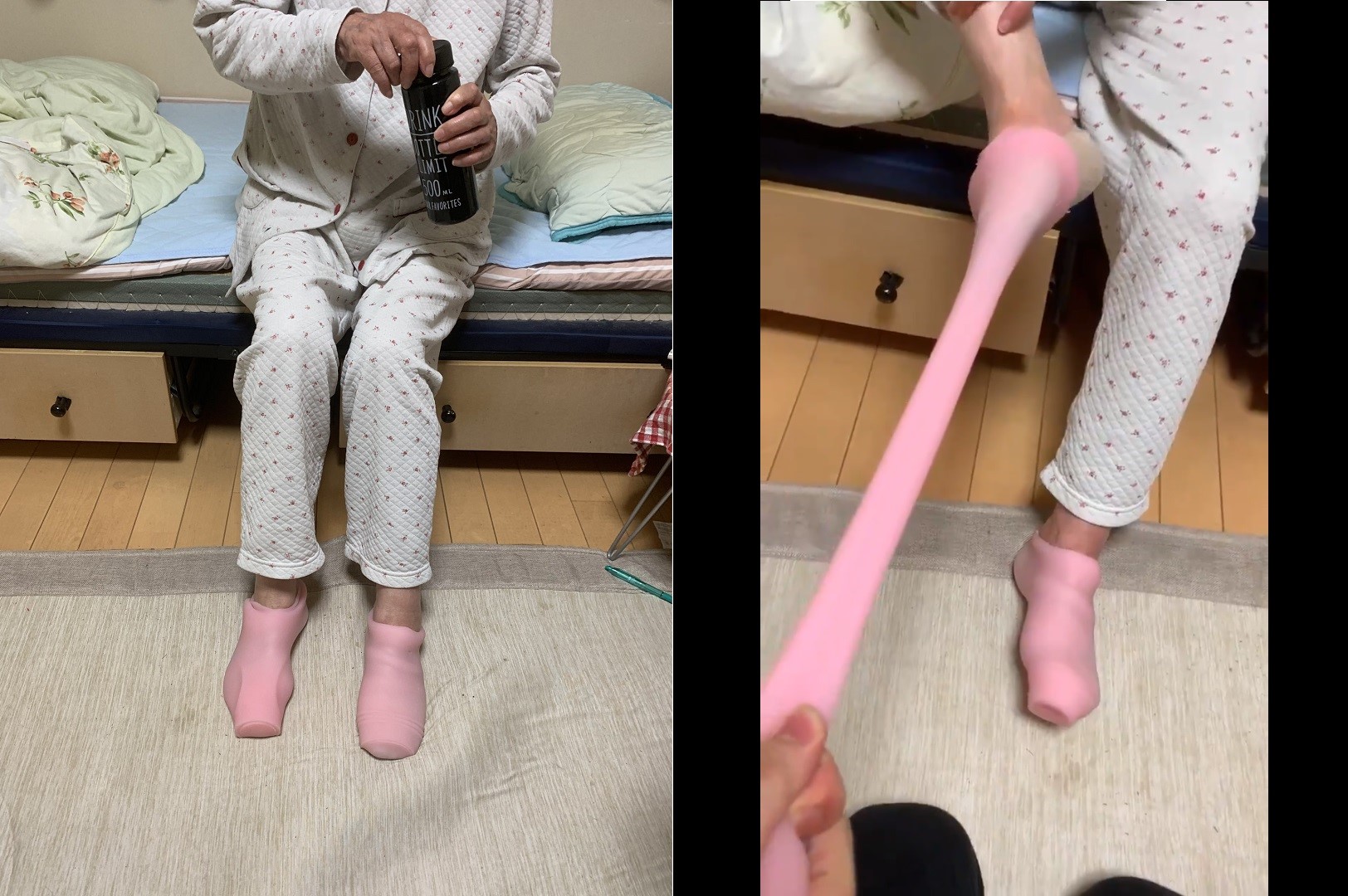 孫子崩潰發現阿嬤誤穿他新買的飛機杯。(翻攝自Twitter@analKABAO)