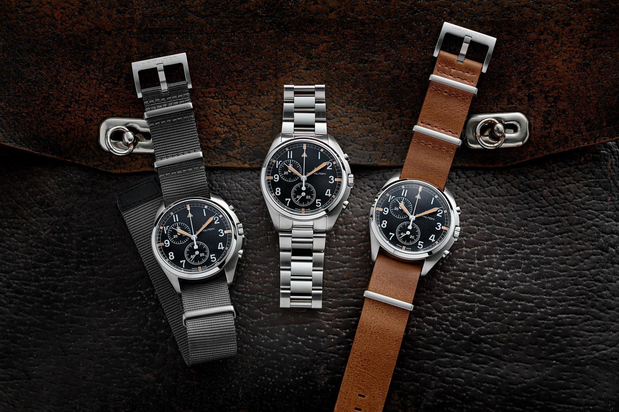 漢米爾頓發表新的Pilot Pioneer Chrono Quartz，延續W10軍錶的細節設計。
