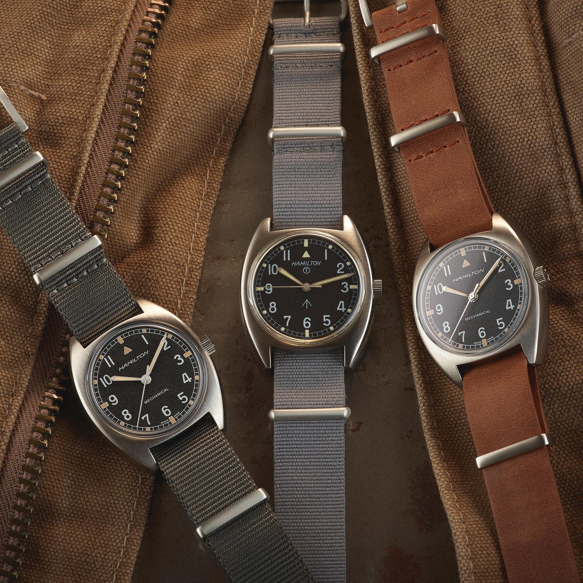 去年發表的Pilot Pioneer Mechanical，以1970年代的W10軍錶（中）而來，一推出獲得許多玩家好評。