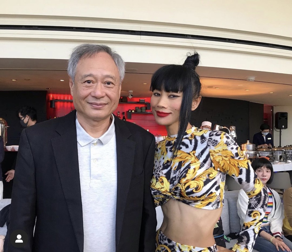 白靈與李安有段小故事。(摘自白靈IG)