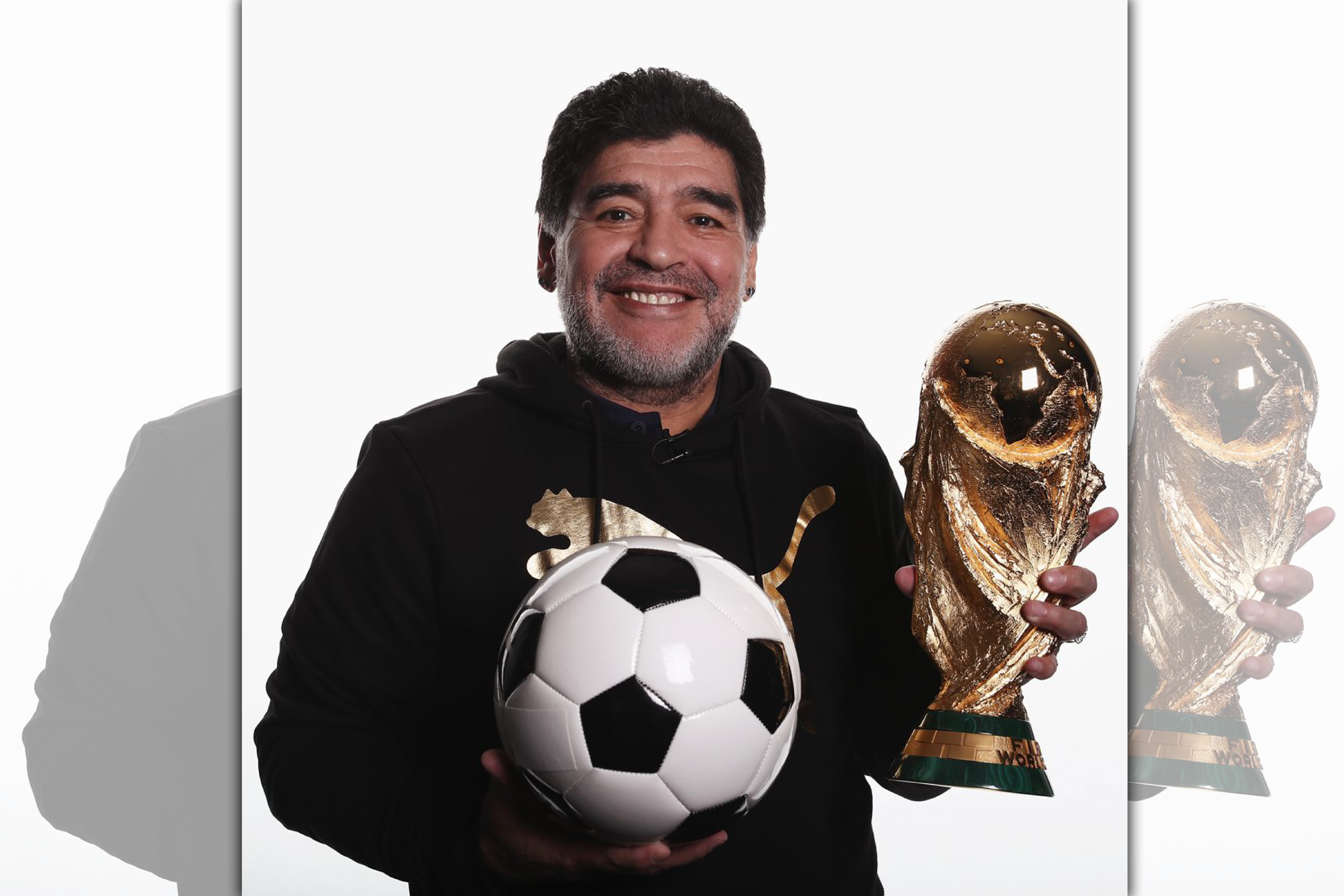 馬拉度納兩度帶領阿根廷闖進世界盃足球賽冠軍戰,1986年率隊捧走金盃。(翻攝自FIFA World Cup臉書)