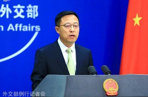 針對英國與印度出手反制中國企業，中國外交部發言人趙立堅痛批兩國「配合美國歧視中國」。（翻攝自中國外交部官網）