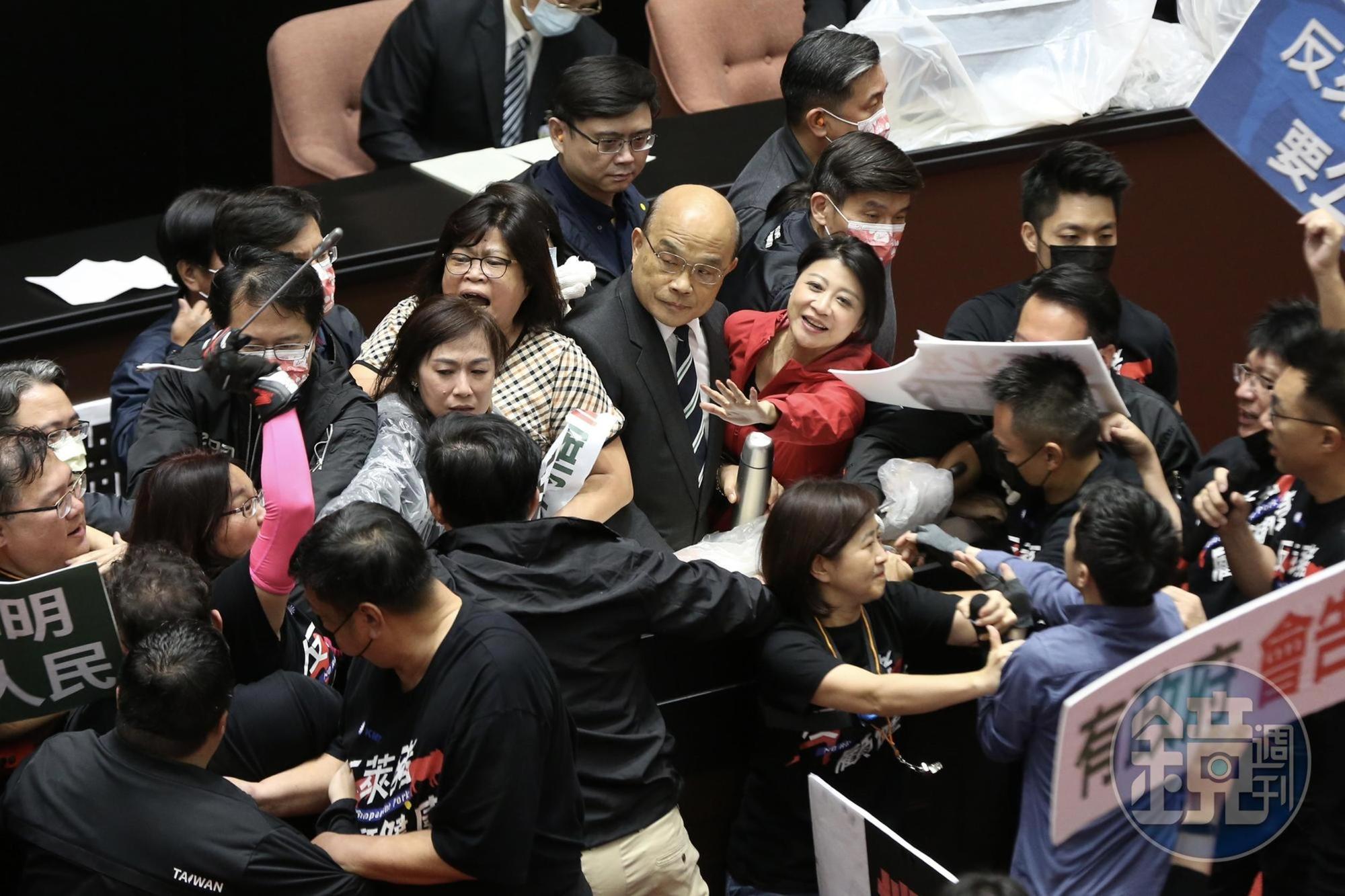 綠委層層保護蘇貞昌上台報告。