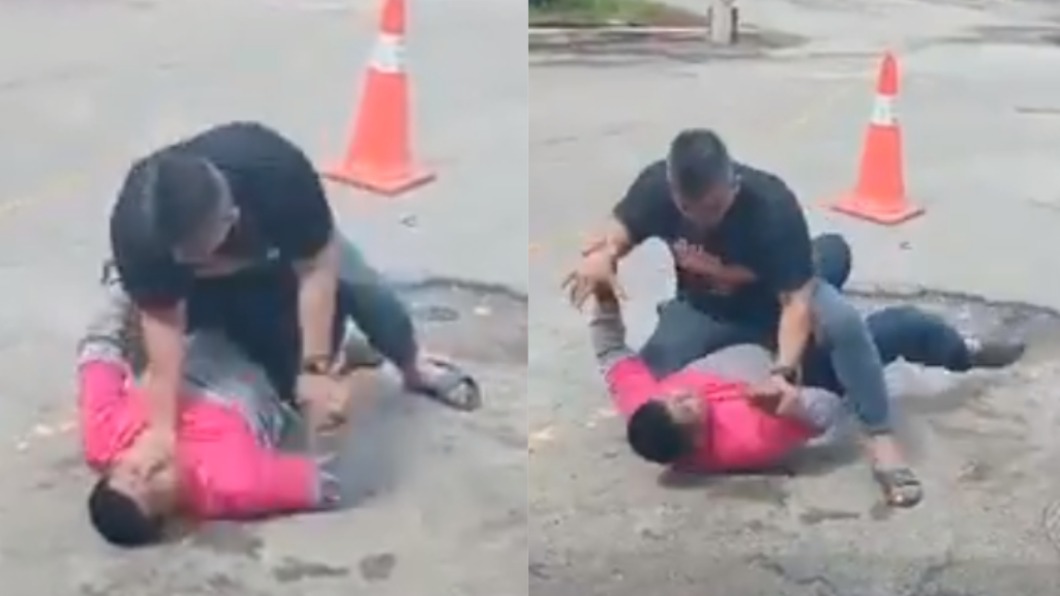 一名男客竟因外送員沒把餐點送上樓毆打對方。（翻攝自buletininfo1malaysia臉書）