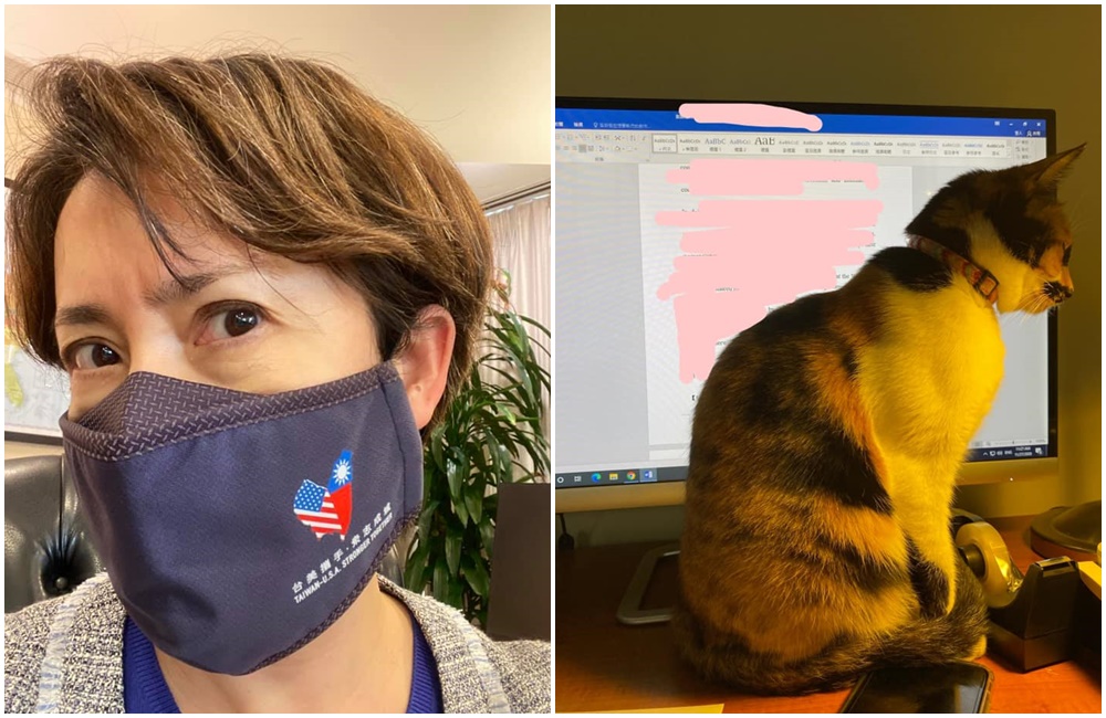 駐美代表處日前傳出有9名員工確診，駐美代表蕭美琴因此居家上班。（翻攝自蕭美琴粉絲專頁）