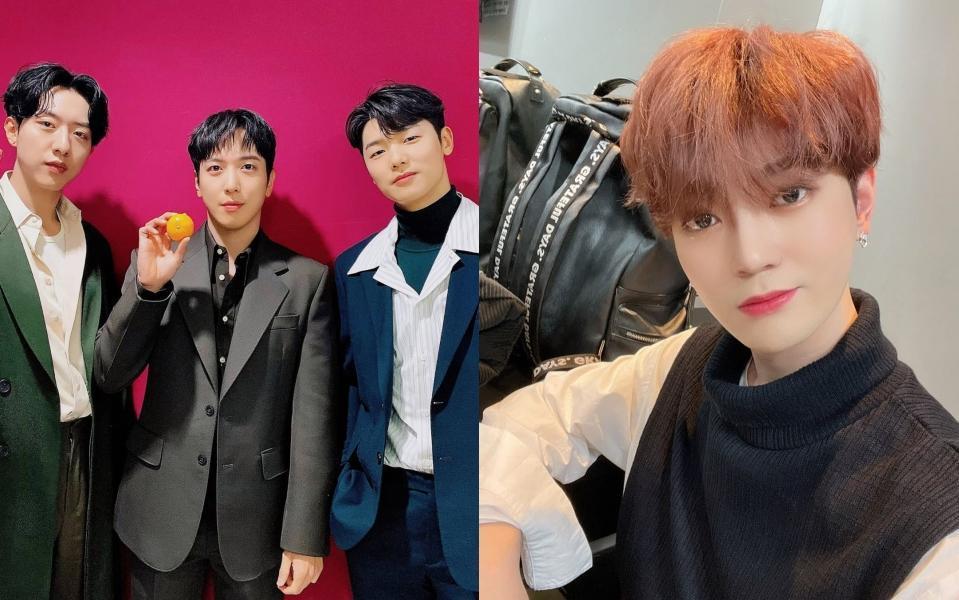 UP10TION成員碧土(右)感染新冠肺炎,CNBLUE也參與了同一個節目錄製,已接受檢測。(翻攝UP10TION IG、CNBLUE推特)