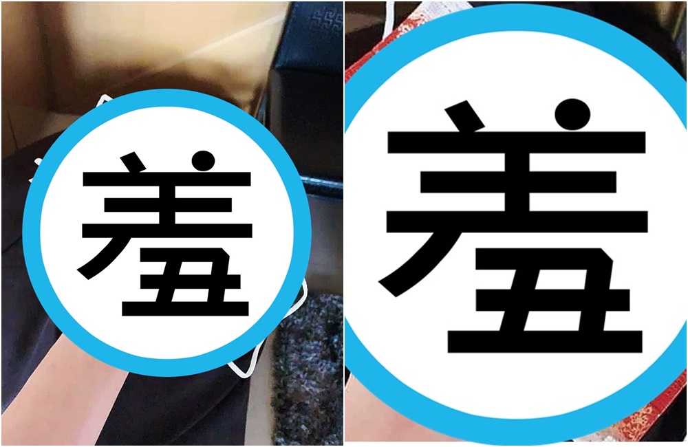 聖誕口罩超像血崩「棉棉」，讓網友直呼「有陰影」。（翻攝「爆笑公社」臉書）