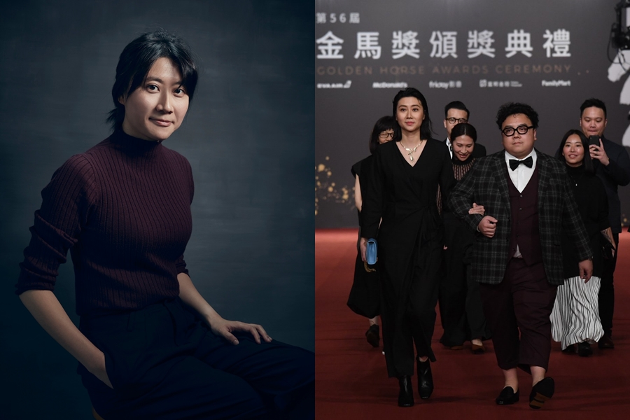 黃綺琳(左圖、右圖左)5月取得台灣永久居留證,目前居住於板橋。(翻攝自金馬影展臉書)