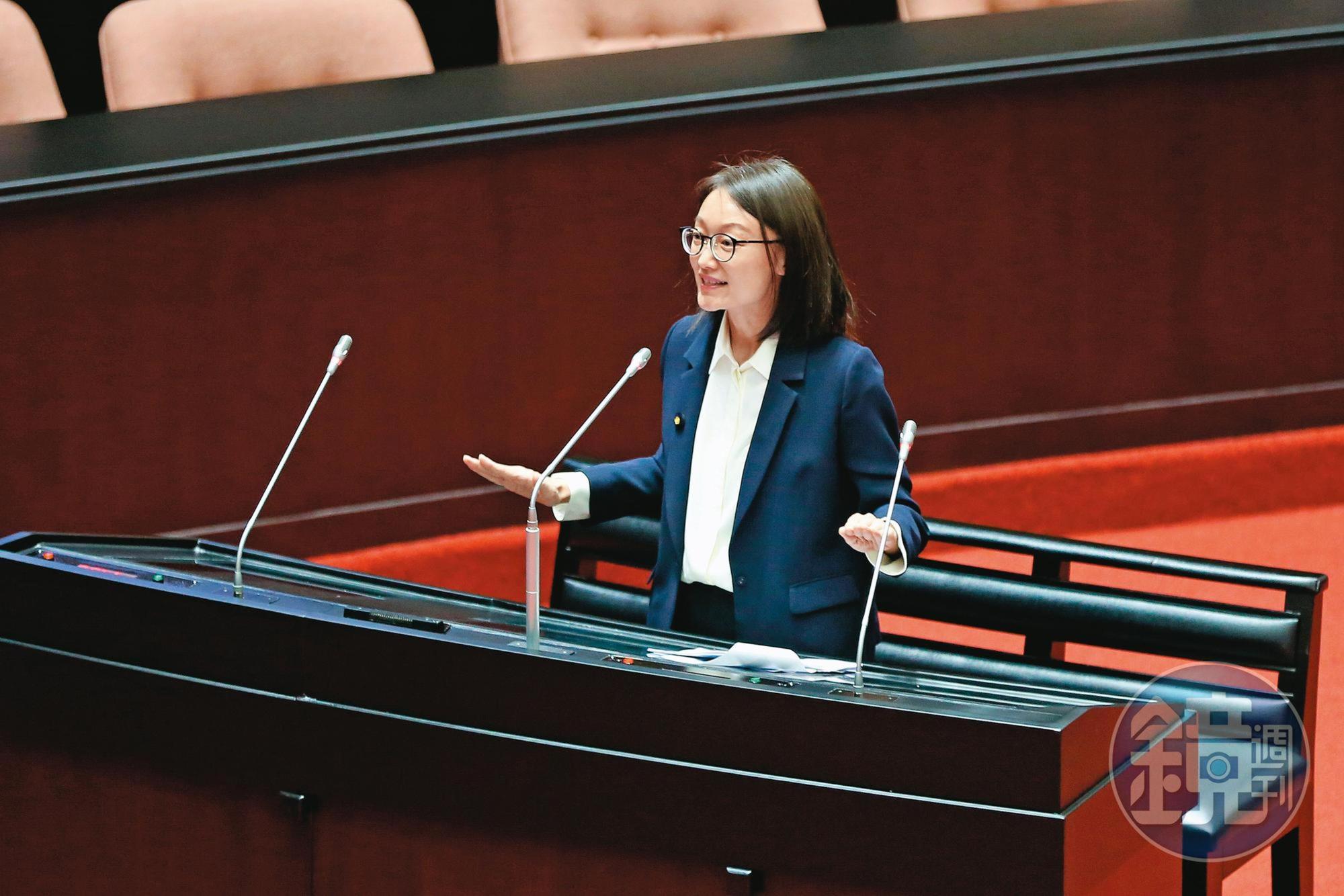 吳怡玎在立法院質詢時自爆遭檢調搜索,並質疑搜索程序是否合法。