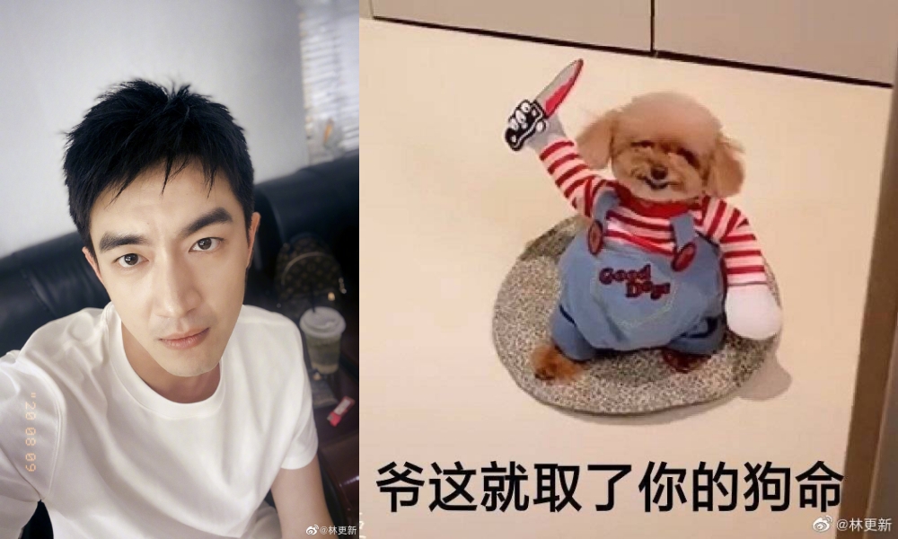 大陸男星林更新近日常收到要求變更微博密碼的簡訊，向試圖盜號的網友放話。（翻攝林更新微博）