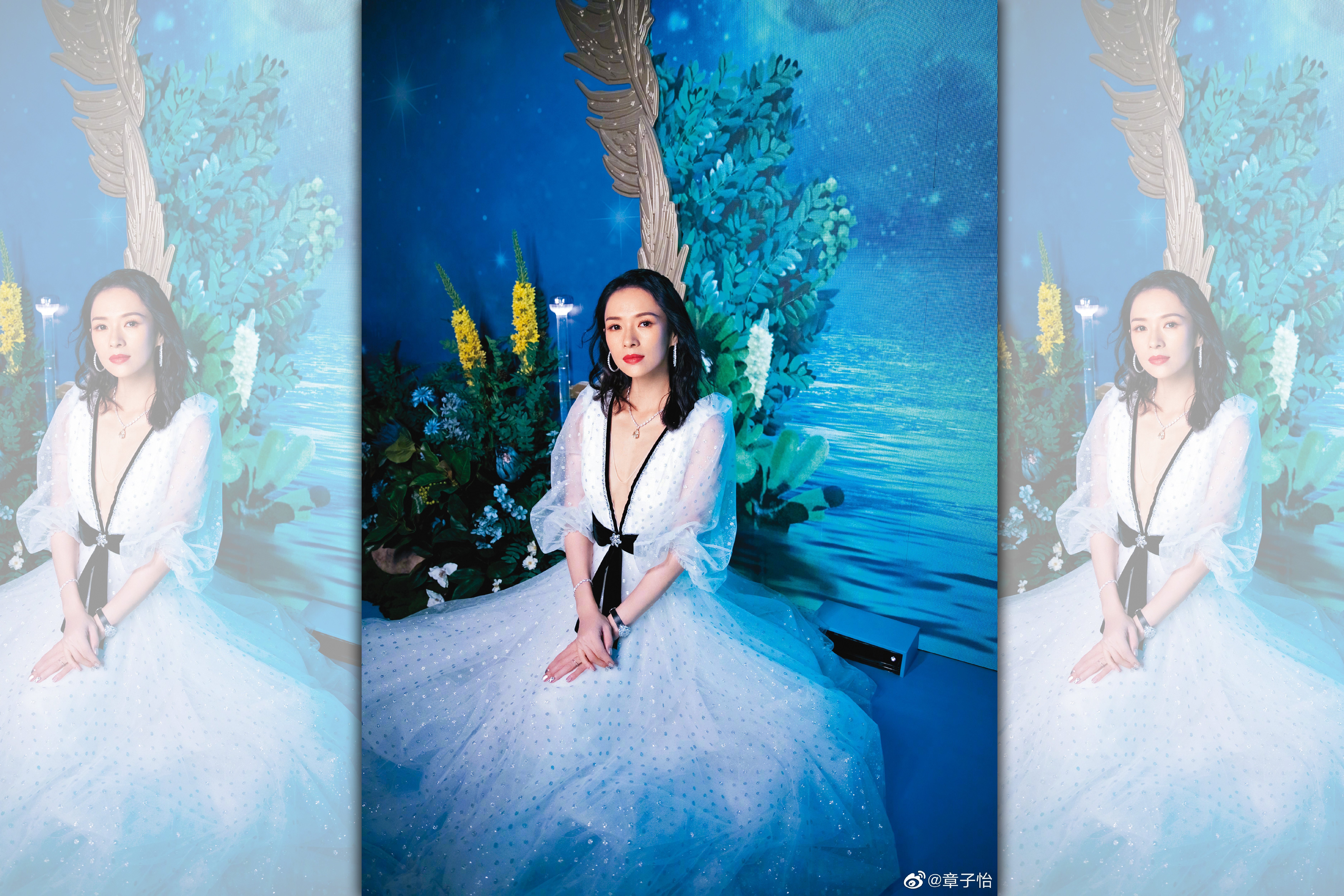 章子怡因「詐捐門」，加上之前的潑墨案，負面新聞不斷。（翻攝章子怡微博）