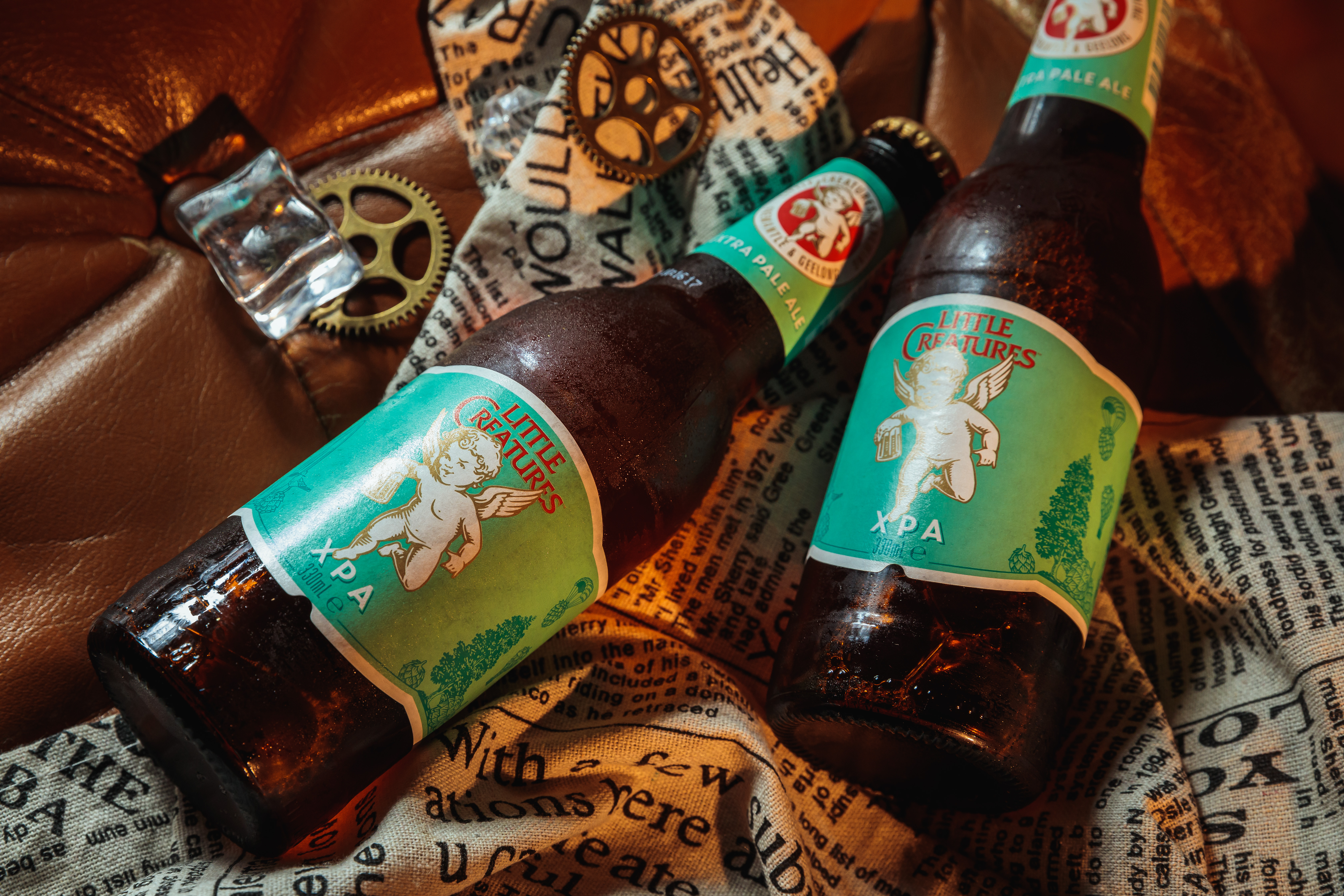充滿熱帶水果風味的澳洲精釀啤酒「Little Creatures XPA」,是限量供應的非清酒選擇。(250元/瓶)