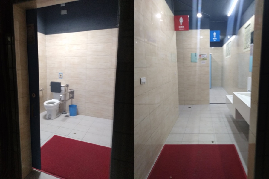 男子半夜蹲中和公廁，卻遭人敲門詢問：「有人嗎？」（翻攝自「爆怨2公社」臉書）