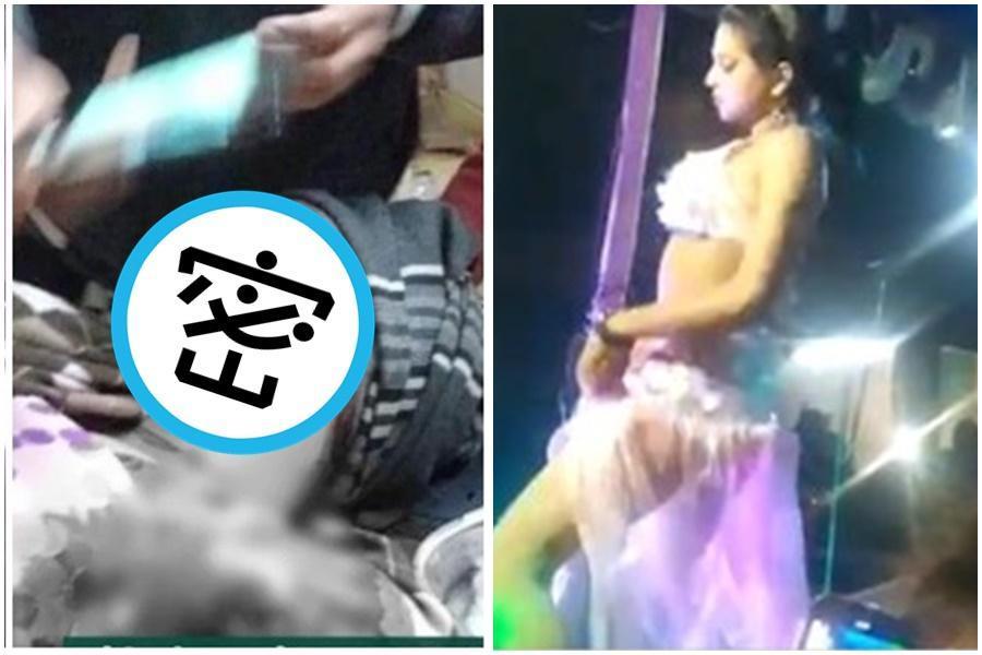 印度一位肚皮舞孃近日受邀某活動上演出，下秒無預警遭開3槍。（翻攝自推特）