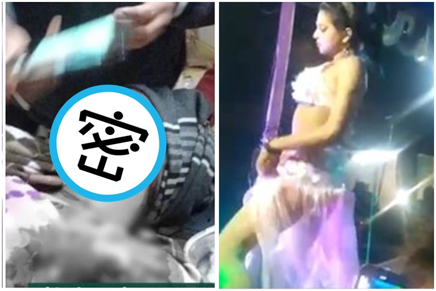 印度一位肚皮舞孃近日受邀某活動上演出，下秒無預警遭開3槍。（翻攝自推特）