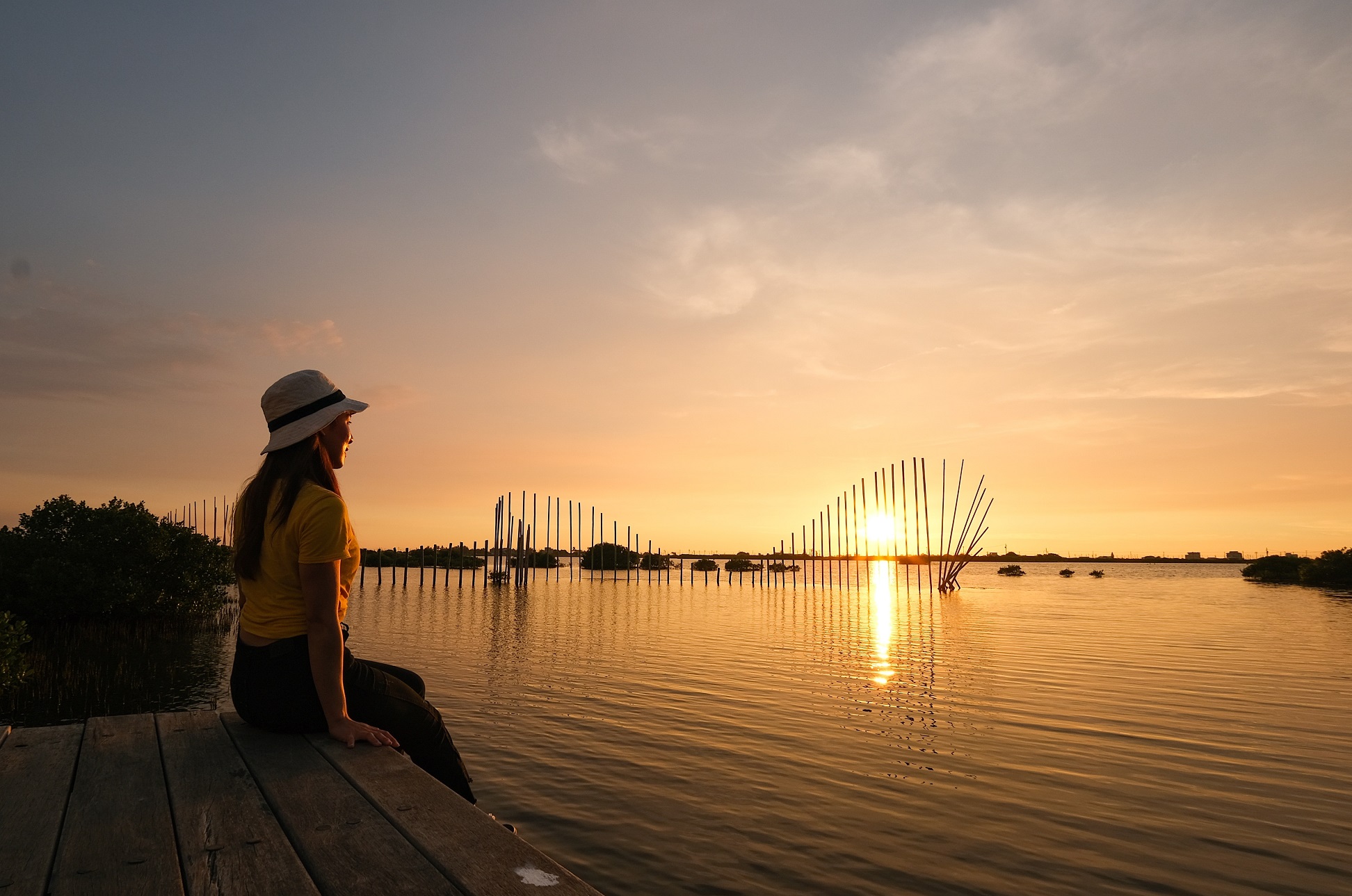 佔地廣達50公頃的成龍濕地，是沿海地區適合賞鳥的地點。