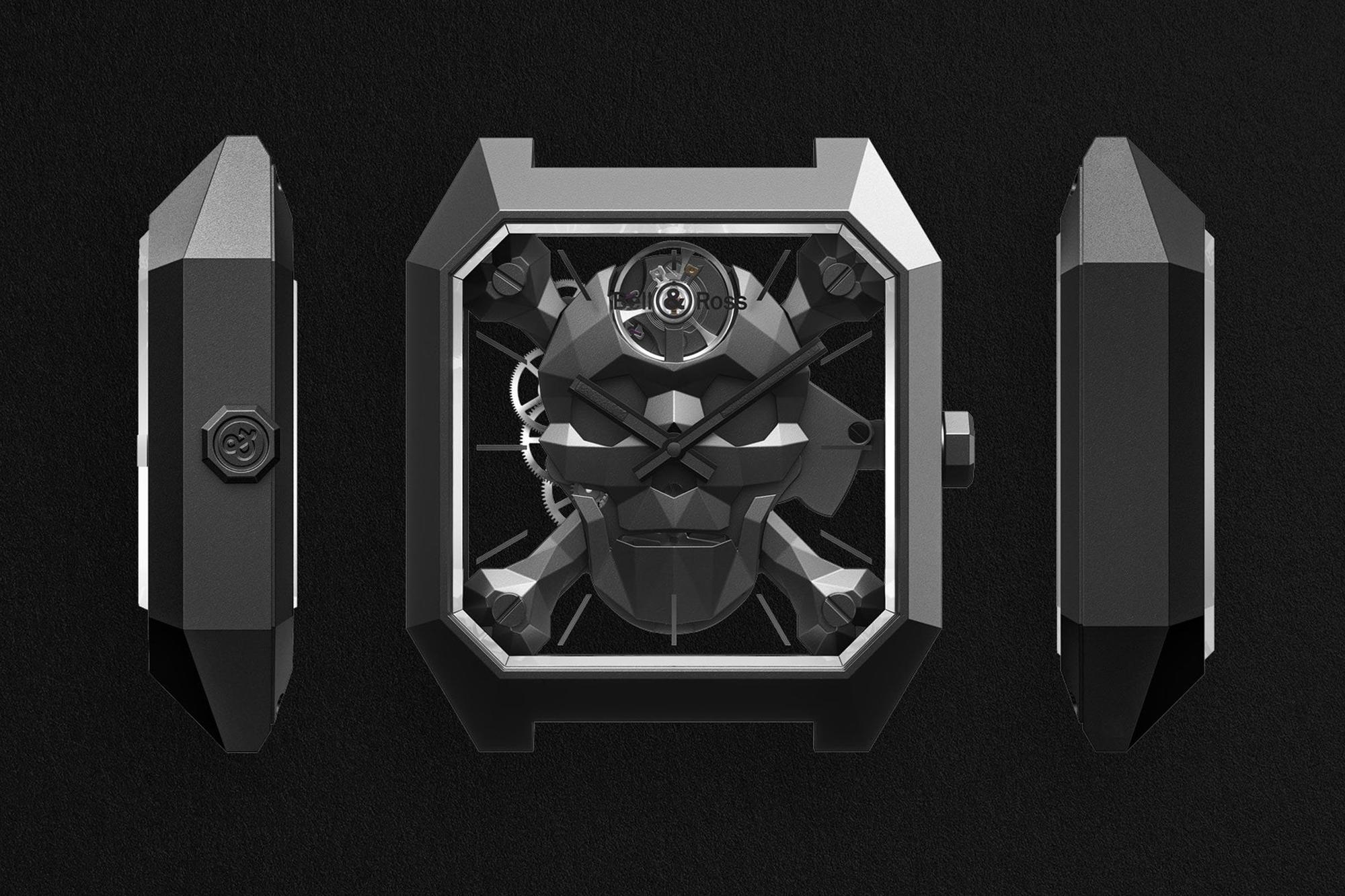 BELL & ROSS BR 01 Cyber Skull腕錶猶如雕塑品的稜角，靈感來自於隱形戰機。