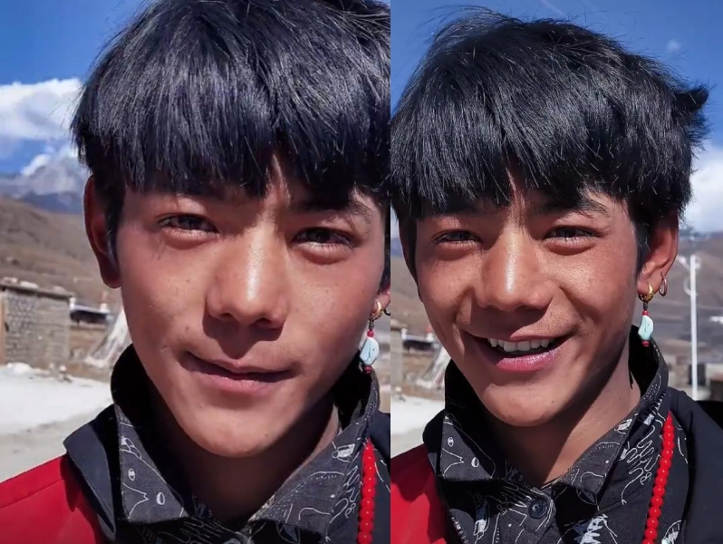 被日媒譽為「藏族美少年」，丁真是現在中國大陸最紅的話題人物。（網路圖片）