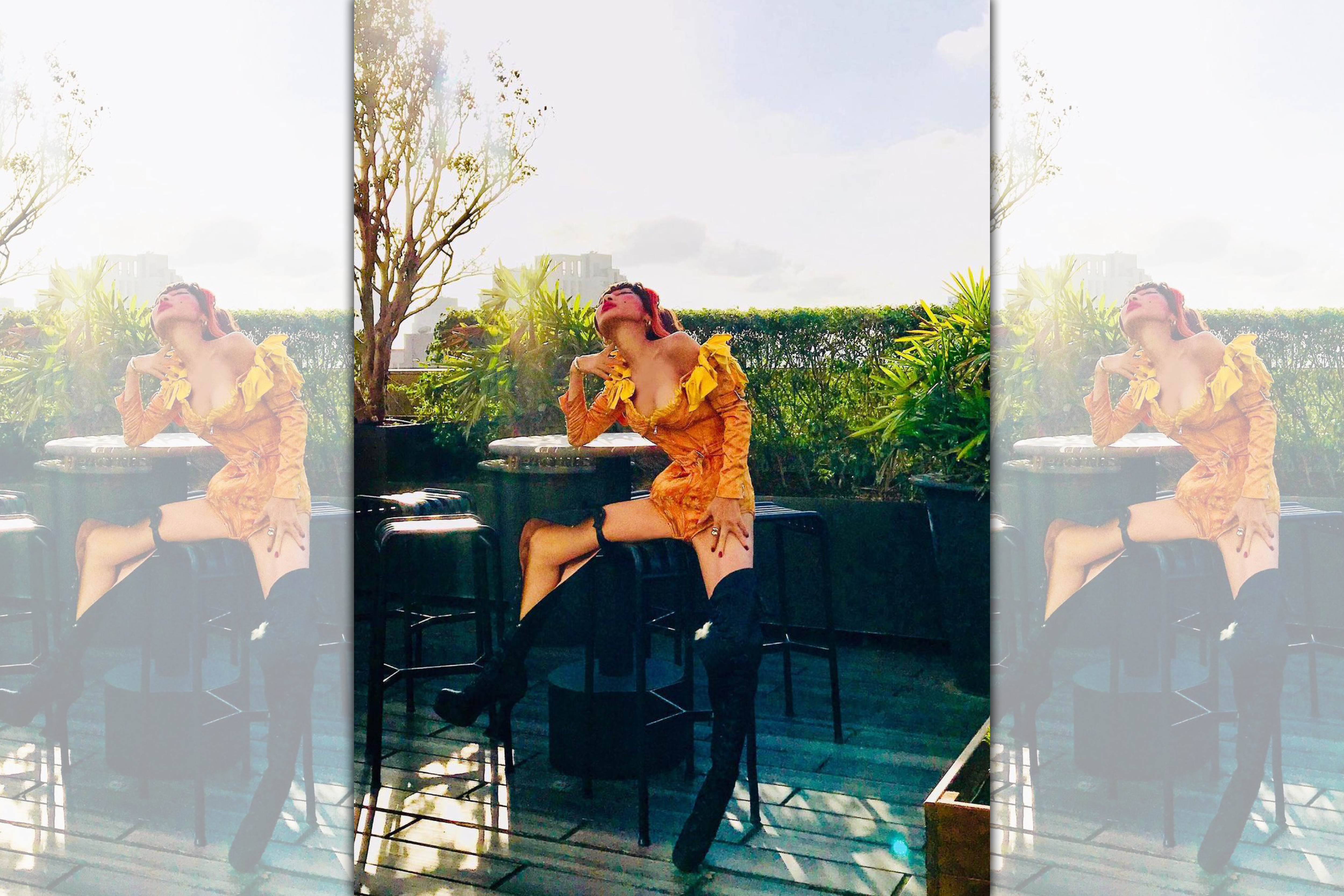 白靈稱讚台灣防疫相當嚴謹，也讚嘆台灣是個「可愛的國家」，很推薦大家有機會可到台灣參觀旅遊。（翻攝自白靈IG，《CTWant》提供）