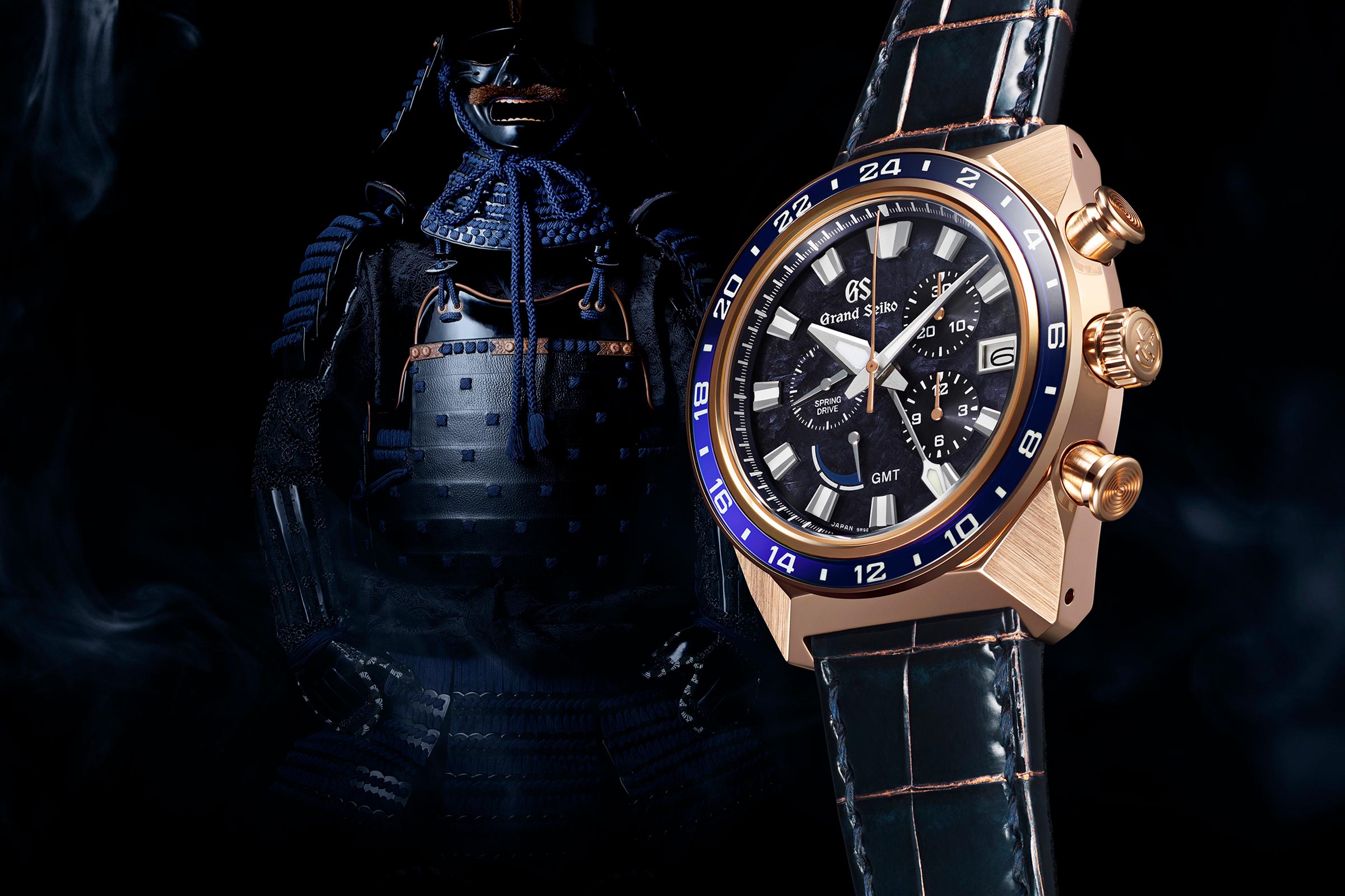 GS推出60周年紀念限定錶款SBGC238，以「勝色獅子甲冑」作為主要概念下去設計。